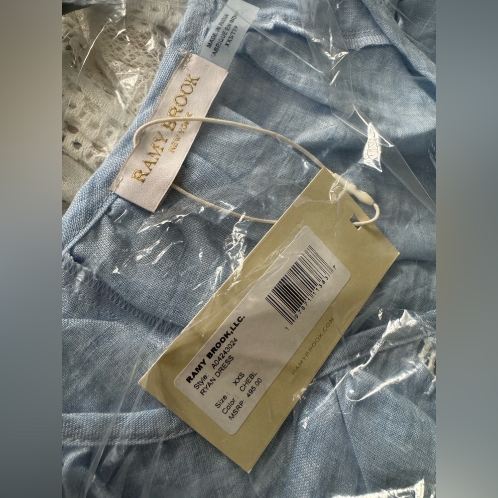 Ramy Brook Ryan Dress - Chambray Embroidered Linen - Picture 5 of 5